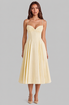 Sweetheart Cami A Line Midi Dress Audrey Calvero