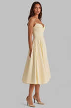 Sweetheart Cami A Line Midi Dress Audrey Calvero