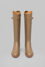 Knee High Riding Boots with Turn Lock Strap Noor Laurent
