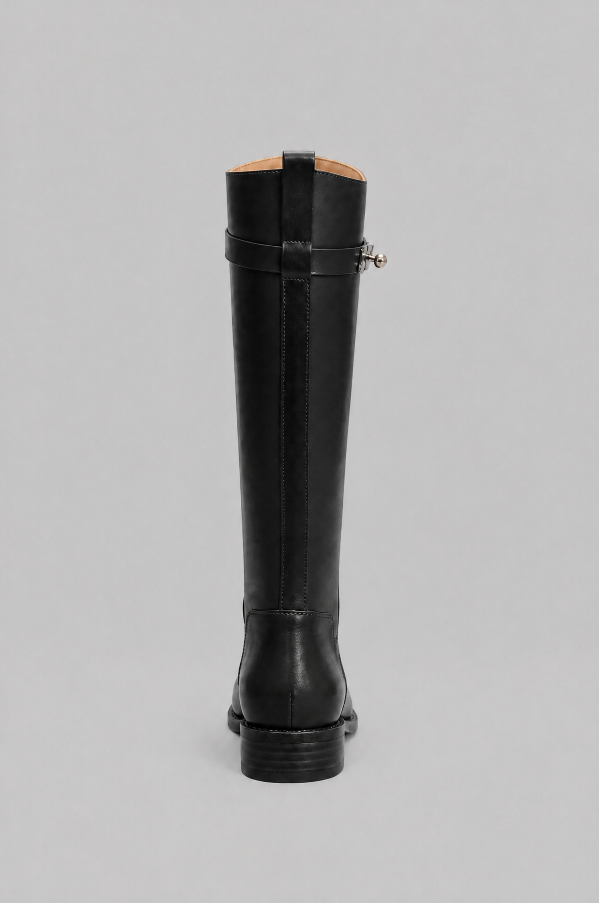 Knee High Riding Boots with Turn Lock Strap Noor Laurent