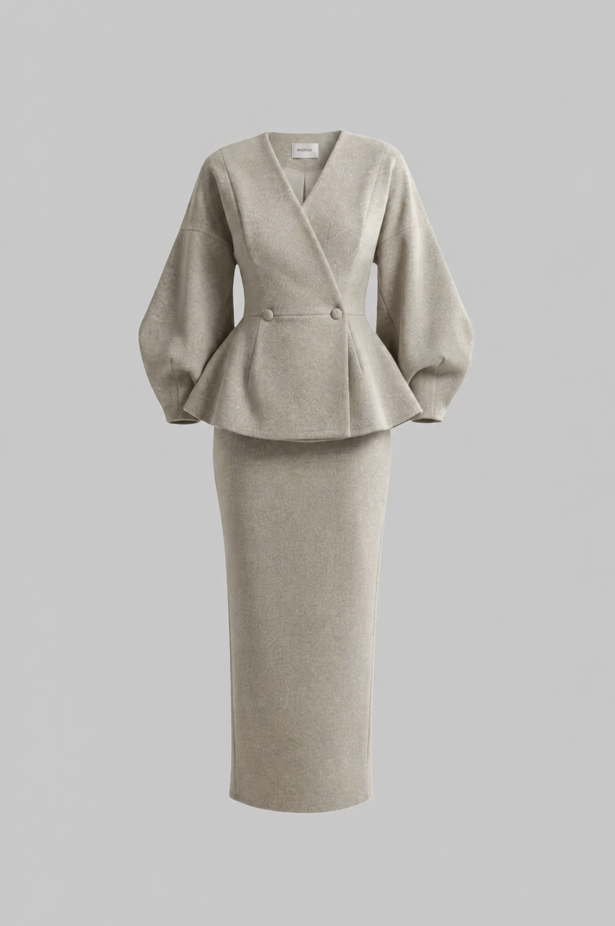 Peplum Blazer & Maxi Skirt Co-Ord Set Noor Laurent