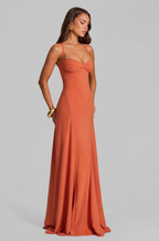 Sweetheart Maxi Dress with Lace Up Back Audrey Calvero