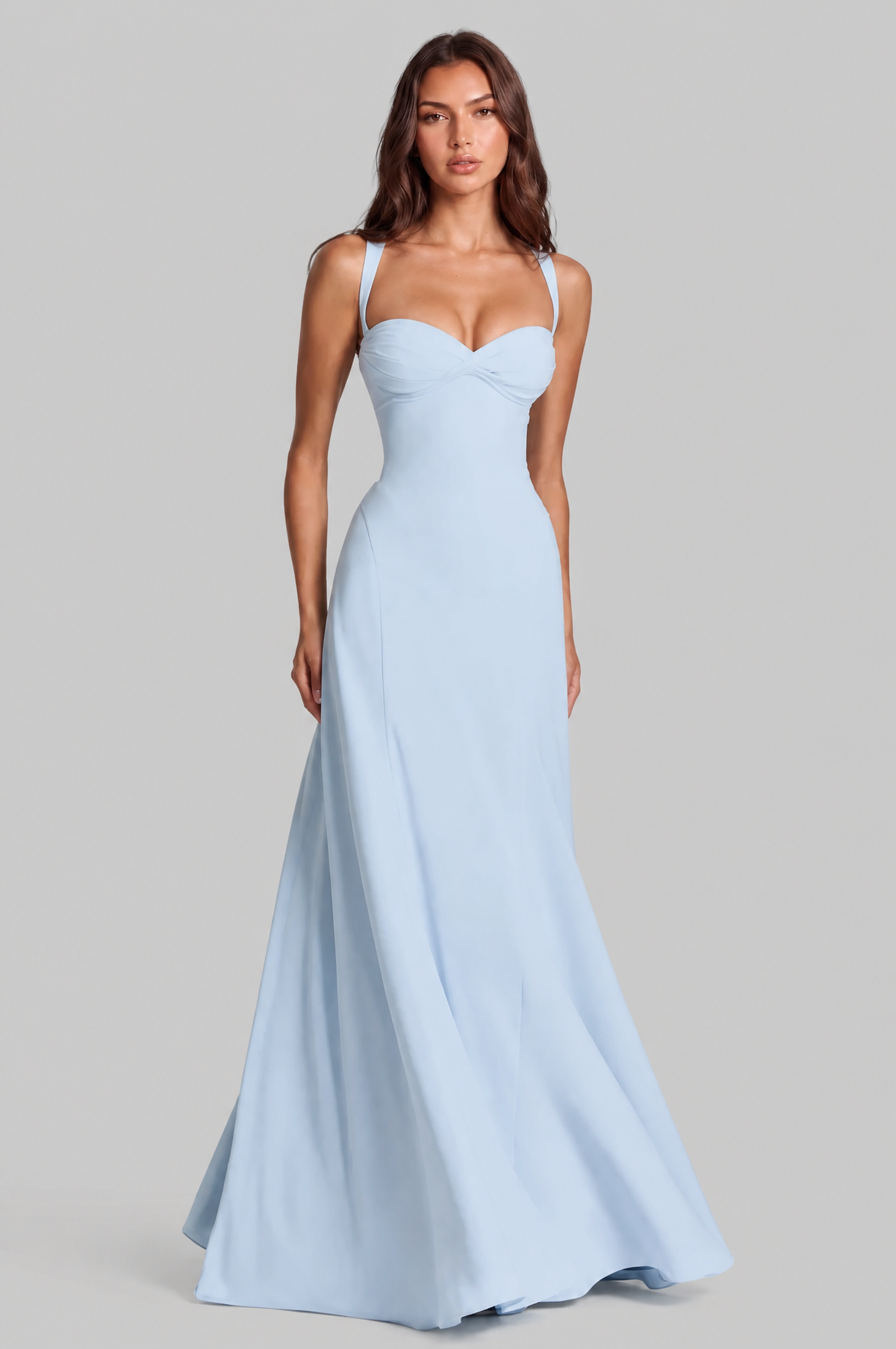 Sweetheart Maxi Dress with Lace Up Back Audrey Calvero