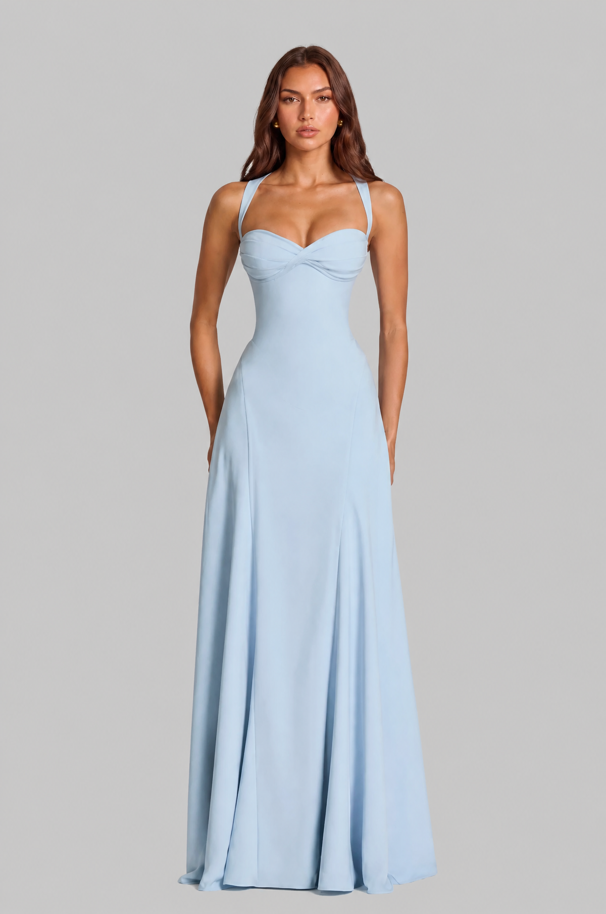 Sweetheart Maxi Dress with Lace Up Back Audrey Calvero