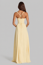 Sweetheart Maxi Dress with Lace Up Back Audrey Calvero