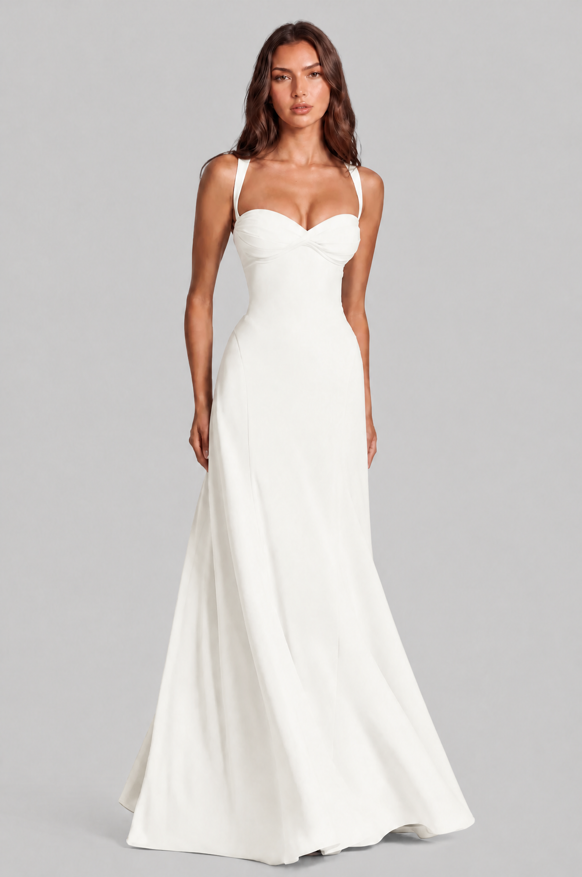 Sweetheart Maxi Dress with Lace Up Back Audrey Calvero