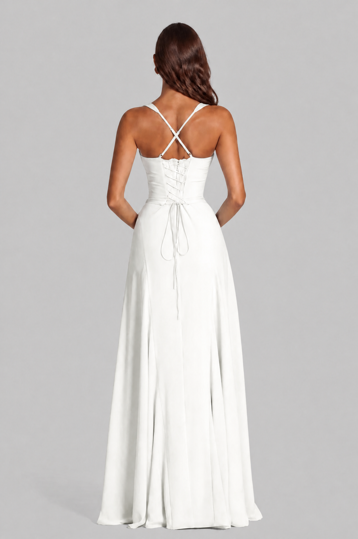 Sweetheart Maxi Dress with Lace Up Back Audrey Calvero