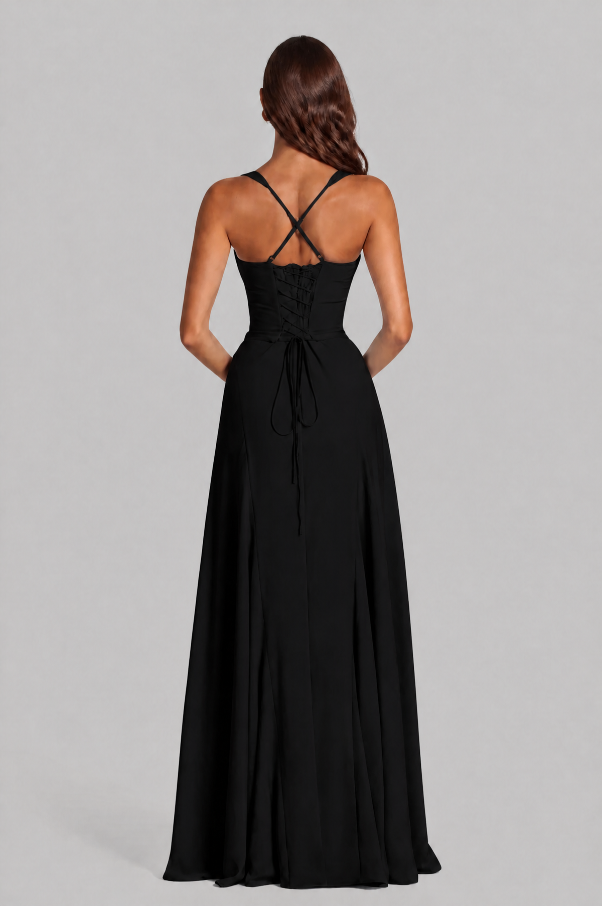 Sweetheart Maxi Dress with Lace Up Back Audrey Calvero