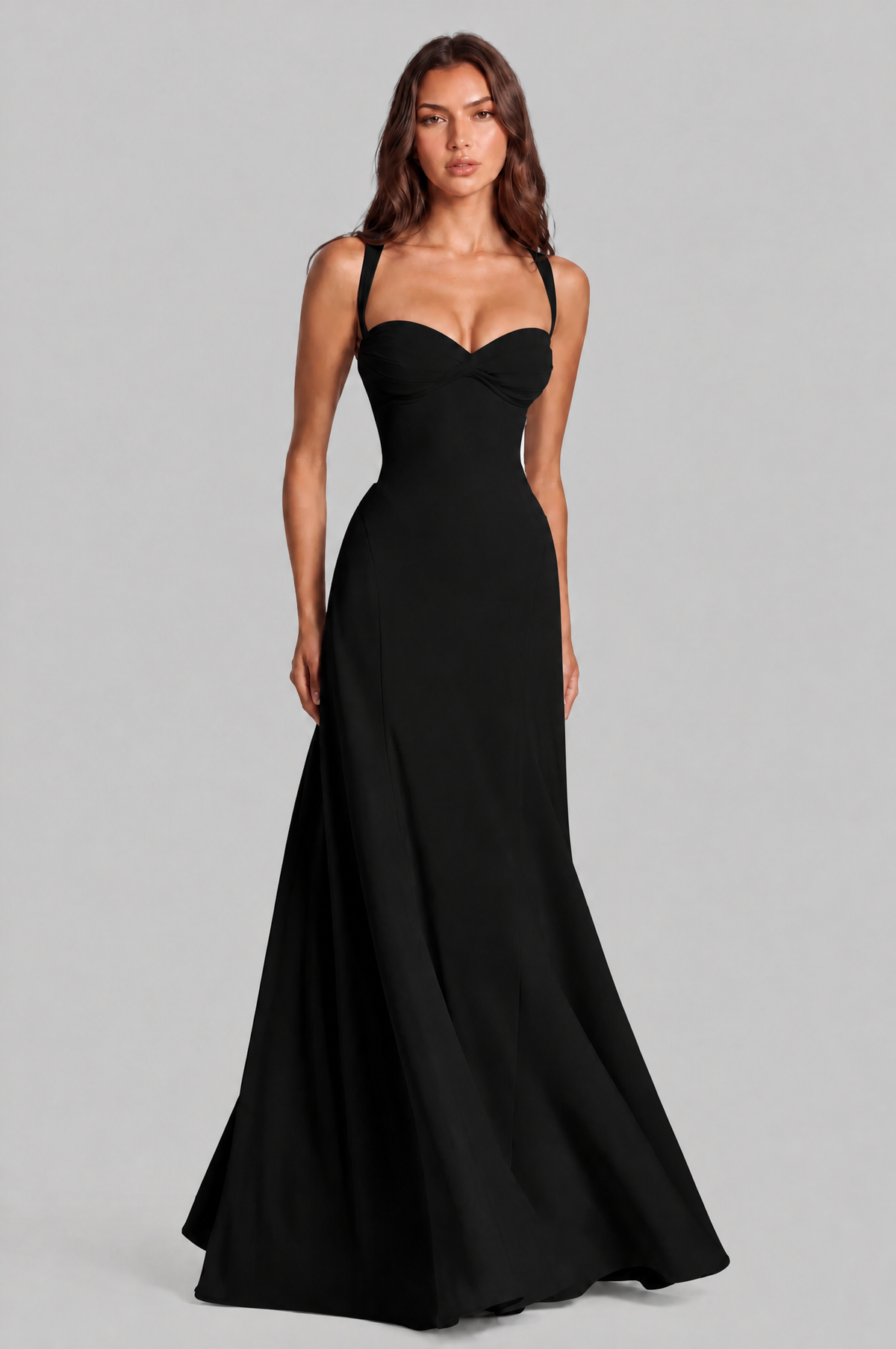 Sweetheart Maxi Dress with Lace Up Back Audrey Calvero