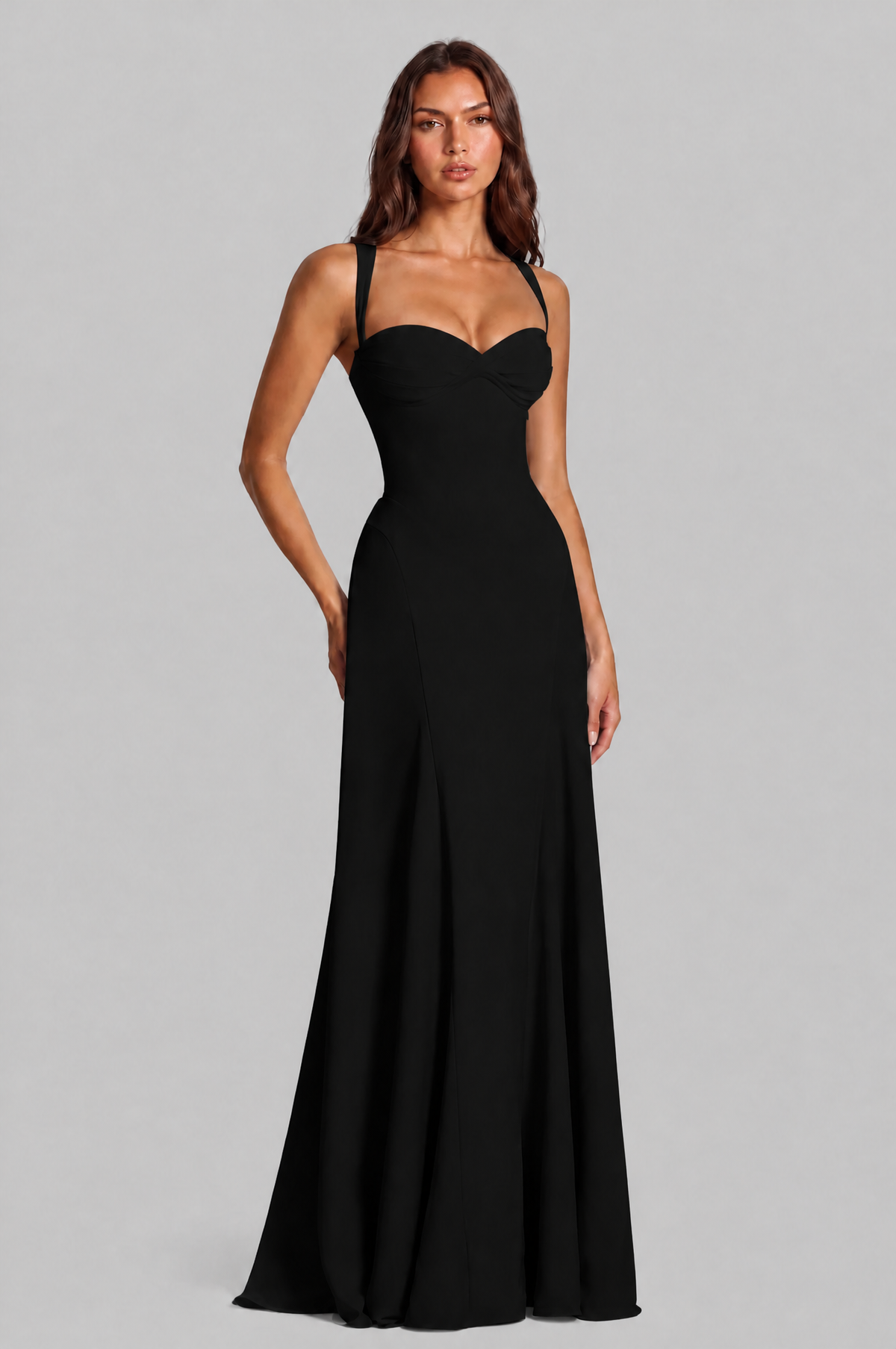 Sweetheart Maxi Dress with Lace Up Back Audrey Calvero