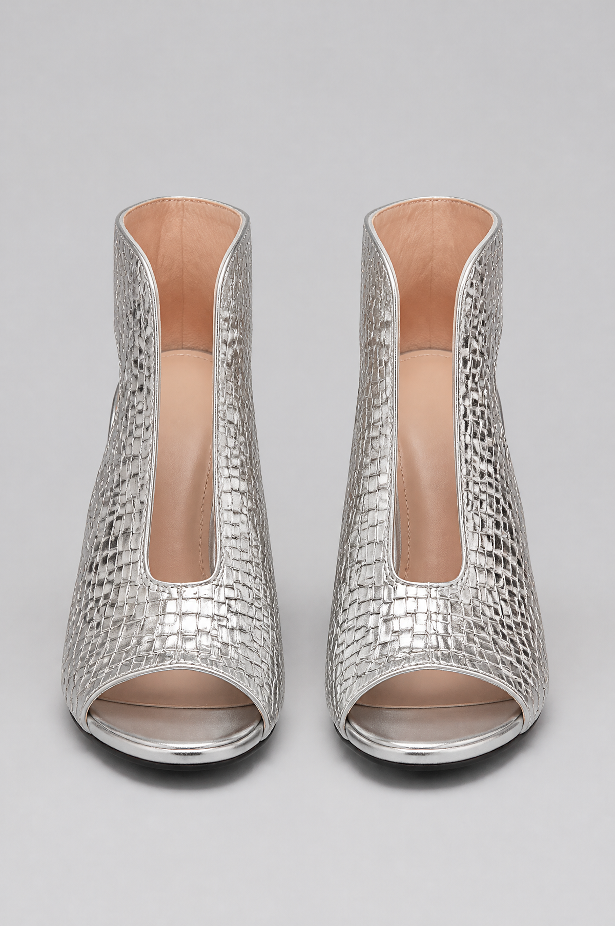 Woven Peep Toe Slingback Heels Noor Laurent