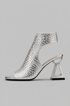 Woven Peep Toe Slingback Heels Noor Laurent