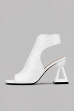 Woven Peep Toe Slingback Heels Noor Laurent