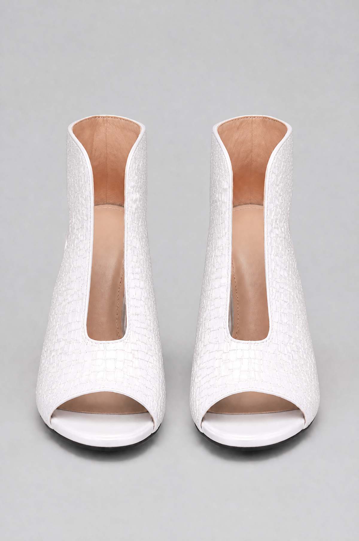 Woven Peep Toe Slingback Heels Noor Laurent
