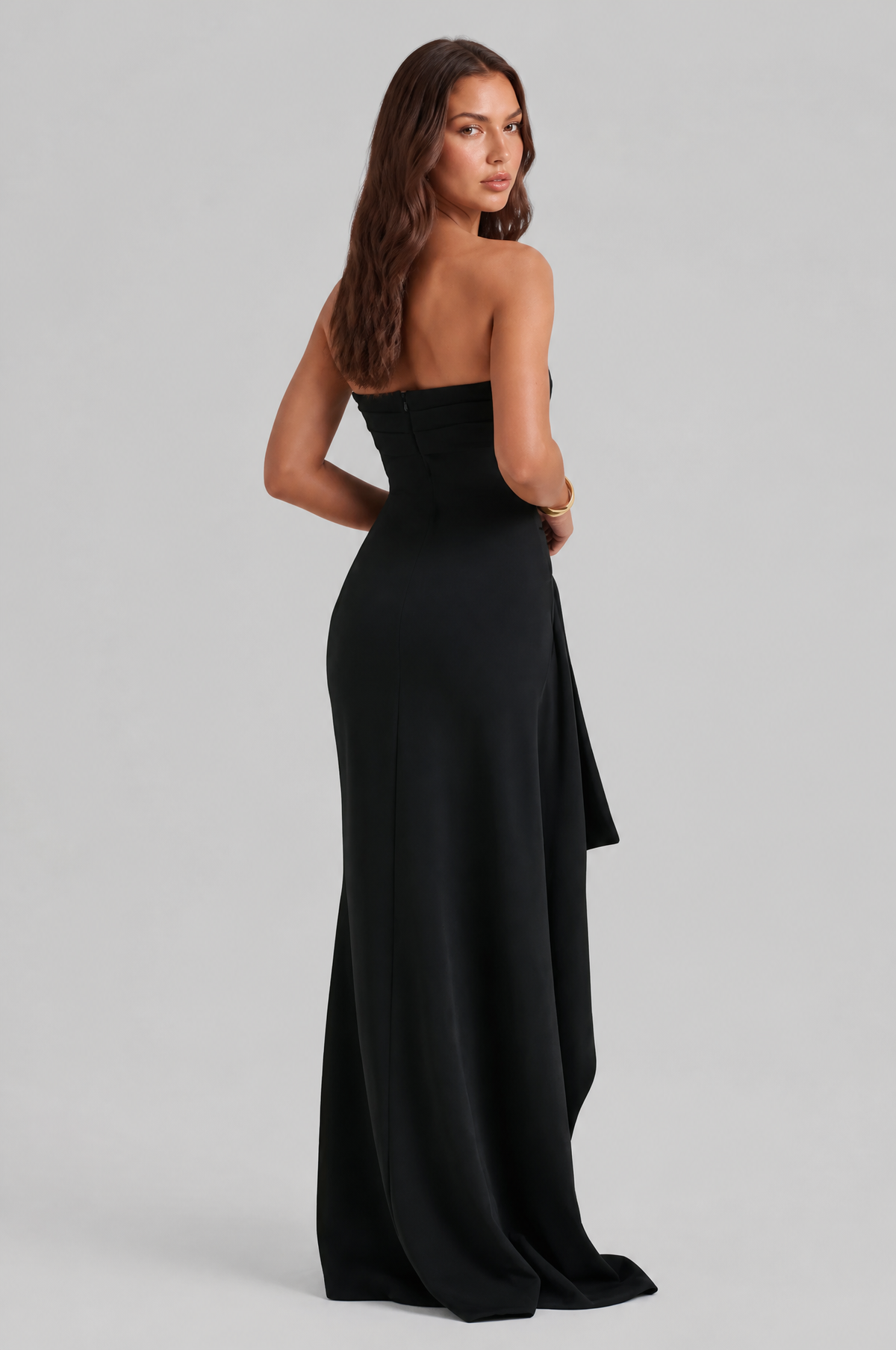 Strapless Maxi Dress with Thigh Split Audrey Calvero