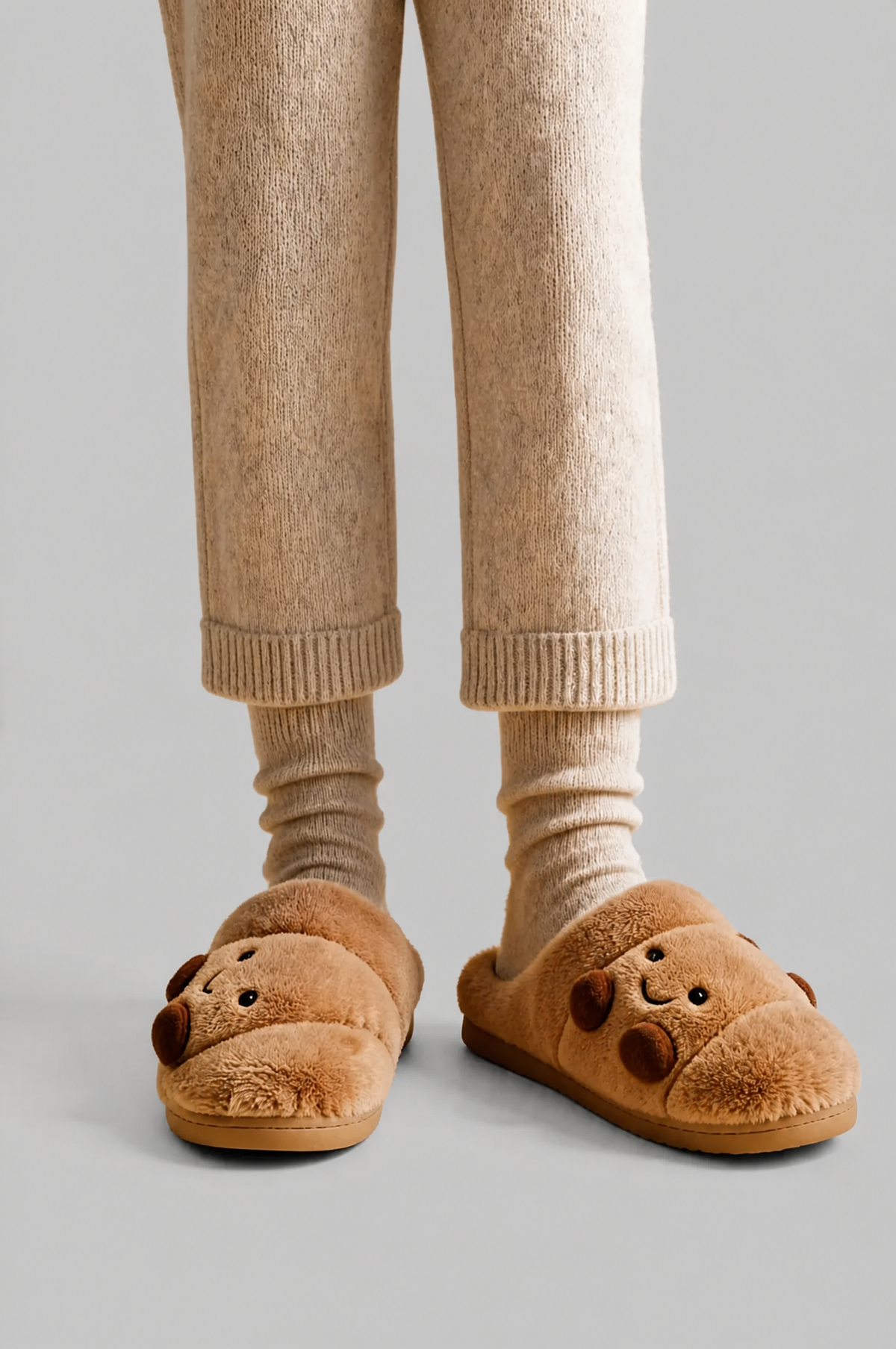 Fluffy Croissant Slippers Noor Laurent