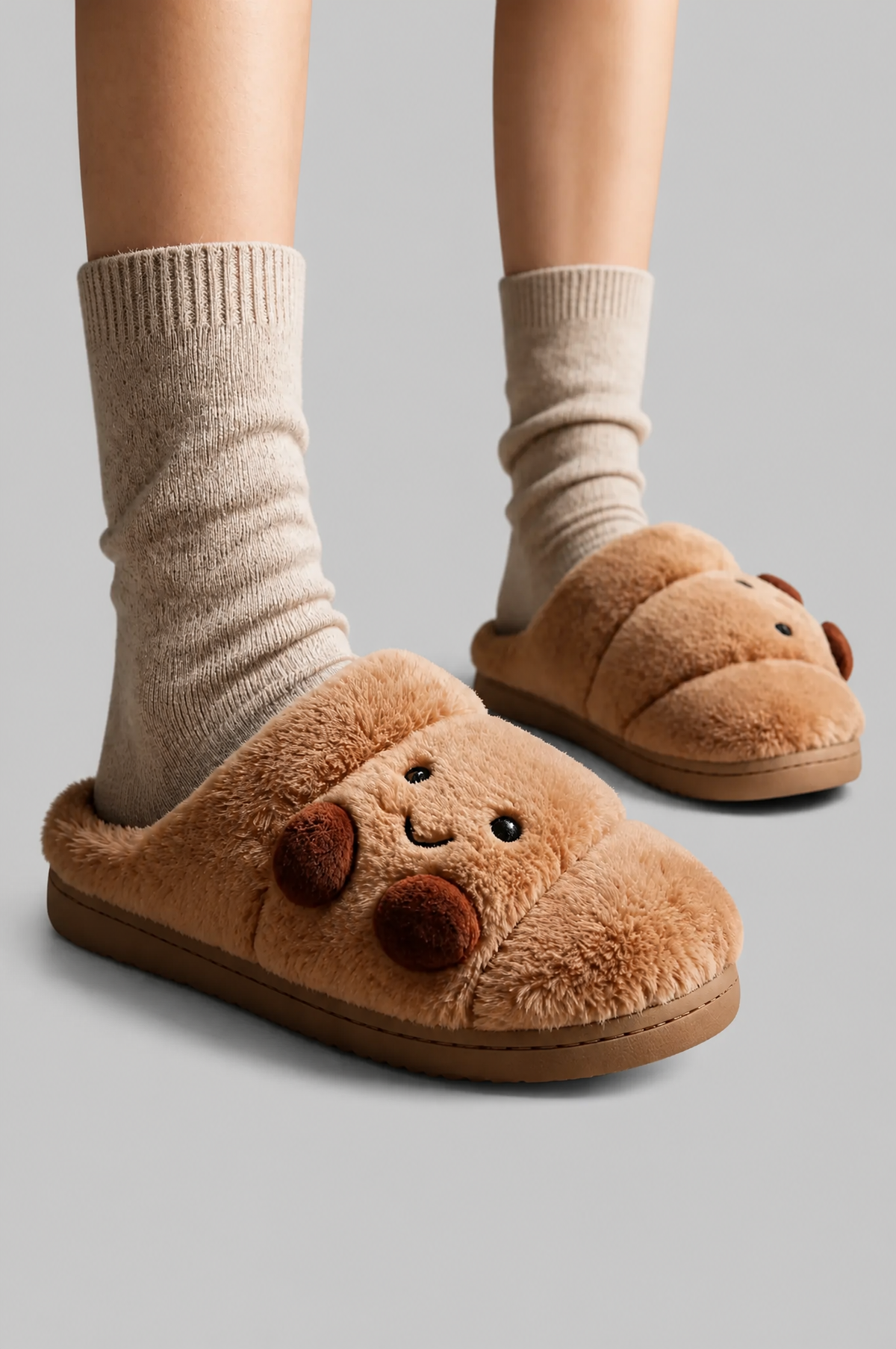 Fluffy Croissant Slippers Noor Laurent