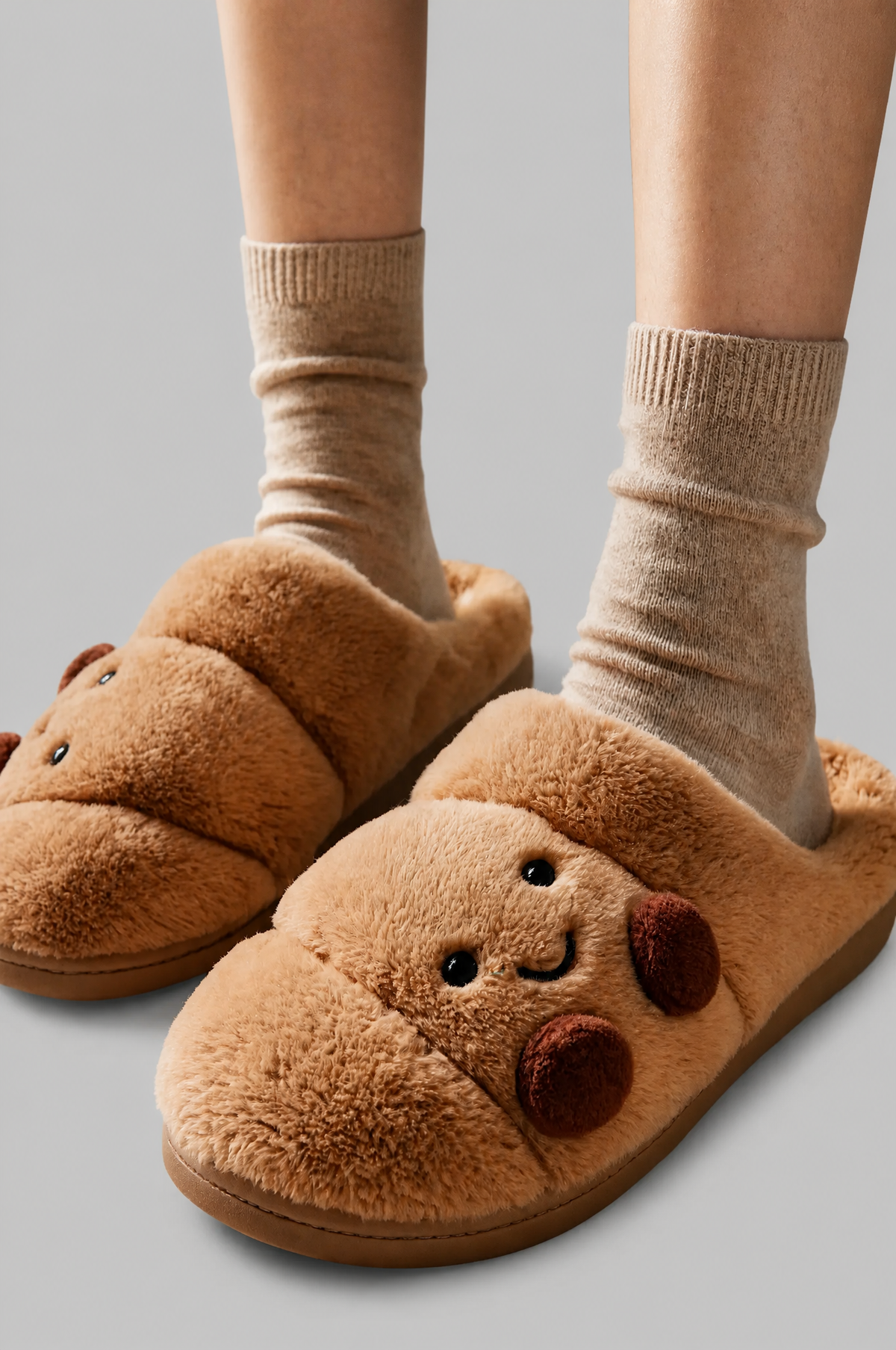 Fluffy Croissant Slippers Noor Laurent