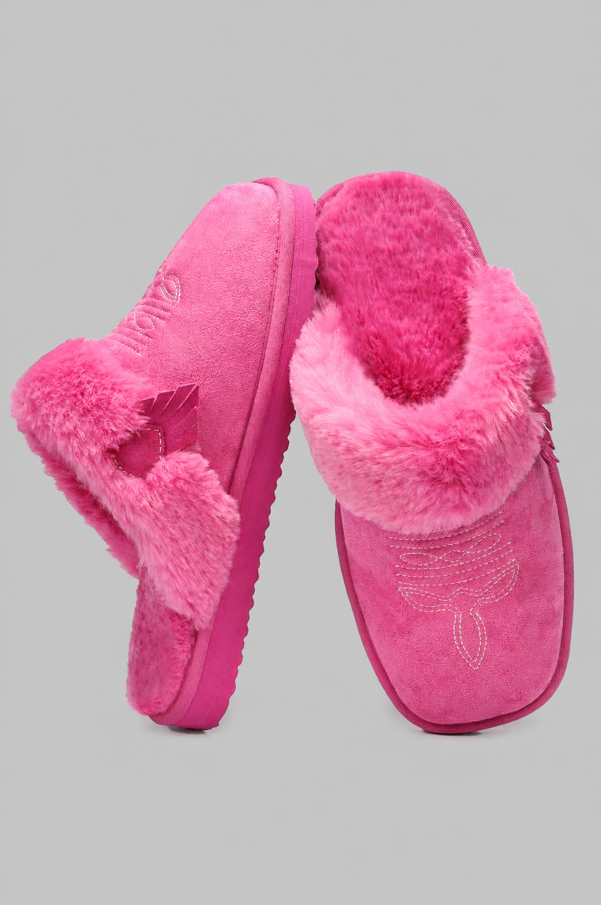Cowgirl Faux Fur Slippers Noor Laurent
