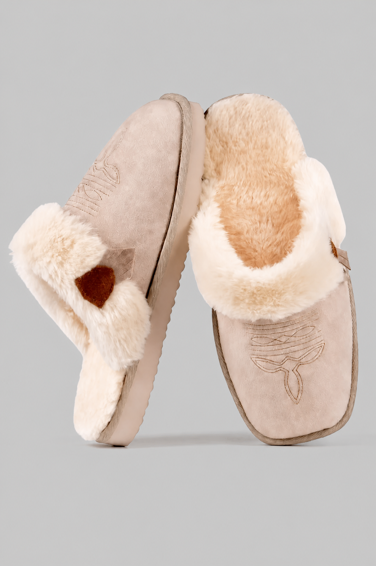 Cowgirl Faux Fur Slippers Noor Laurent