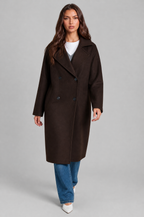 Oversized Double Breasted Long Wool Coat Audrey Calvero