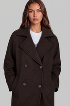 Oversized Double Breasted Long Wool Coat Audrey Calvero