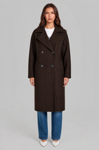 Oversized Double Breasted Long Wool Coat Audrey Calvero