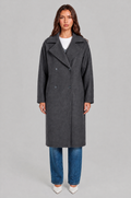 Oversized Double Breasted Long Wool Coat Audrey Calvero