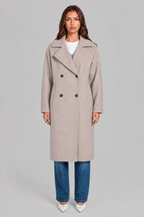 Oversized Double Breasted Long Wool Coat Audrey Calvero