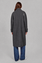 Oversized Double Breasted Long Wool Coat Audrey Calvero
