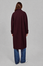 Oversized Double Breasted Long Wool Coat Audrey Calvero
