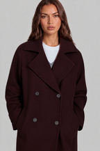 Oversized Double Breasted Long Wool Coat Audrey Calvero