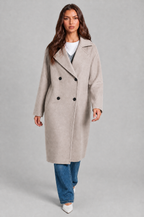 Oversized Double Breasted Long Wool Coat Audrey Calvero