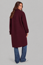 Oversized Double Breasted Long Wool Coat Audrey Calvero