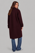 Oversized Double Breasted Long Wool Coat Audrey Calvero