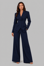 Corset Blazer & Wide Leg Trouser Suit Set Noor Laurent