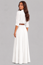 Shirt Maxi Dress with Belt Audrey Calvero