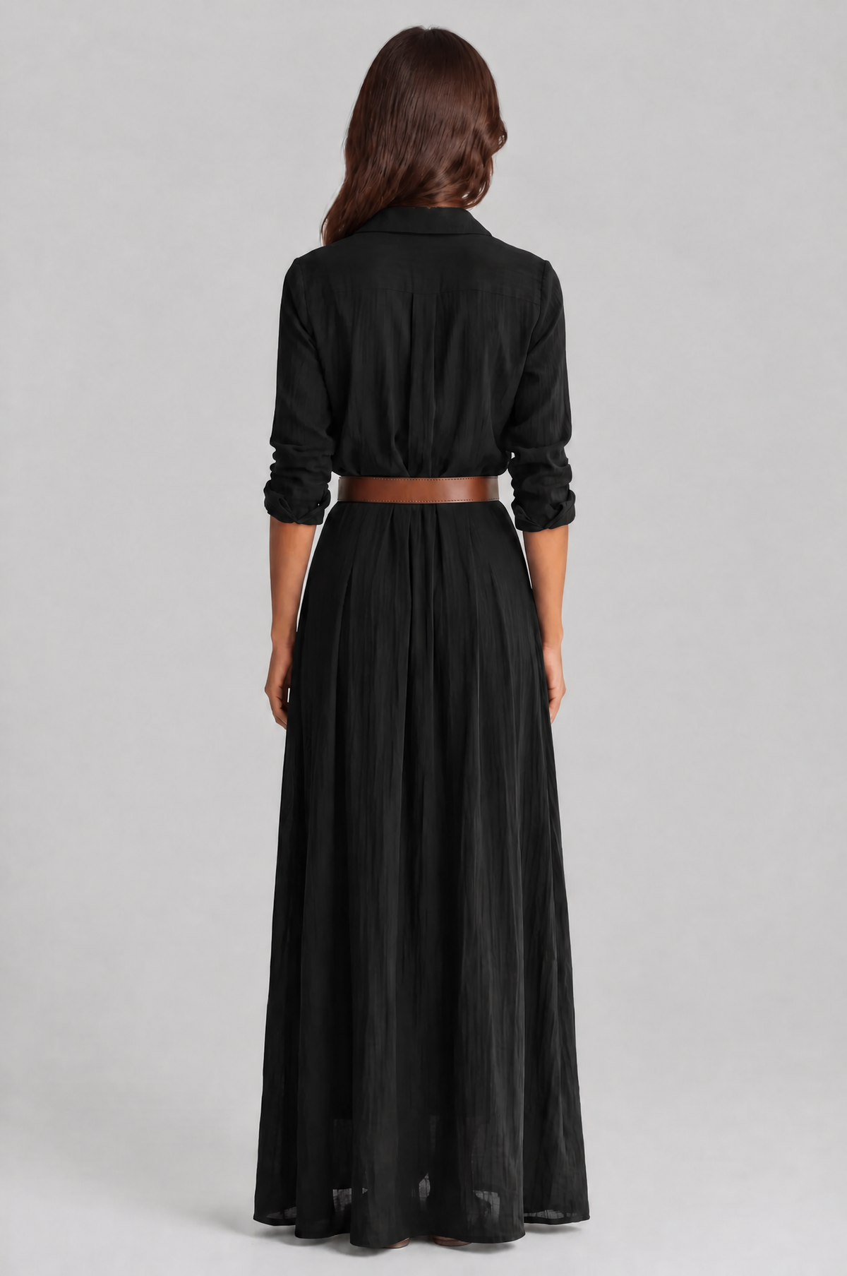 Shirt Maxi Dress with Belt Audrey Calvero