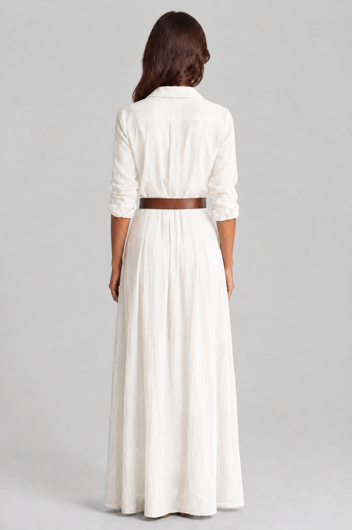 Shirt Maxi Dress with Belt Audrey Calvero