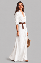 Shirt Maxi Dress with Belt Audrey Calvero
