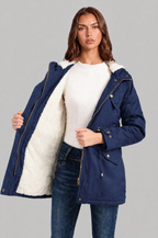 Hooded Winter Parka with Teddy Lining Audrey Calvero