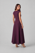 Square Neck A Line Midi Dress Audrey Calvero