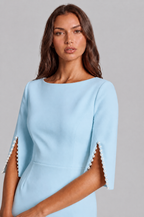 Pencil Midi Dress with Pearl Sleeves Audrey Calvero