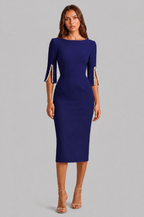 Pencil Midi Dress with Pearl Sleeves Audrey Calvero