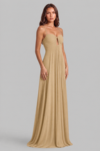 Chiffon Maxi Dress with Keyhole Cut Out Audrey Calvero