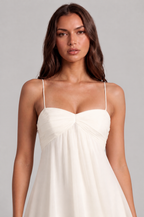 Chiffon Mini Dress with Ruffle Hem Noor Laurent