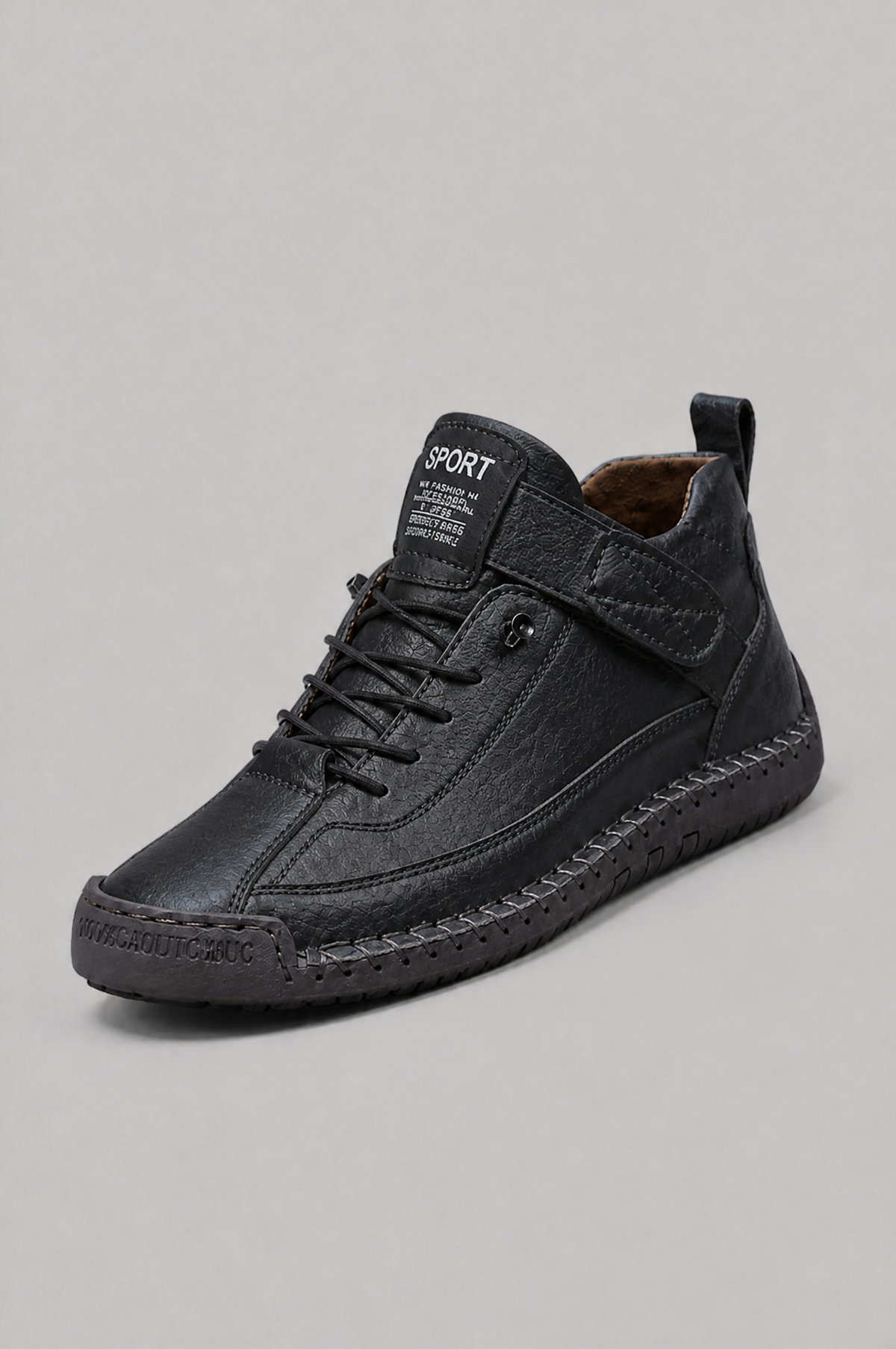 Mid Top Walking Trainers with Stitched Sole Noor Laurent