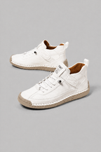 Mid Top Walking Trainers with Stitched Sole Noor Laurent