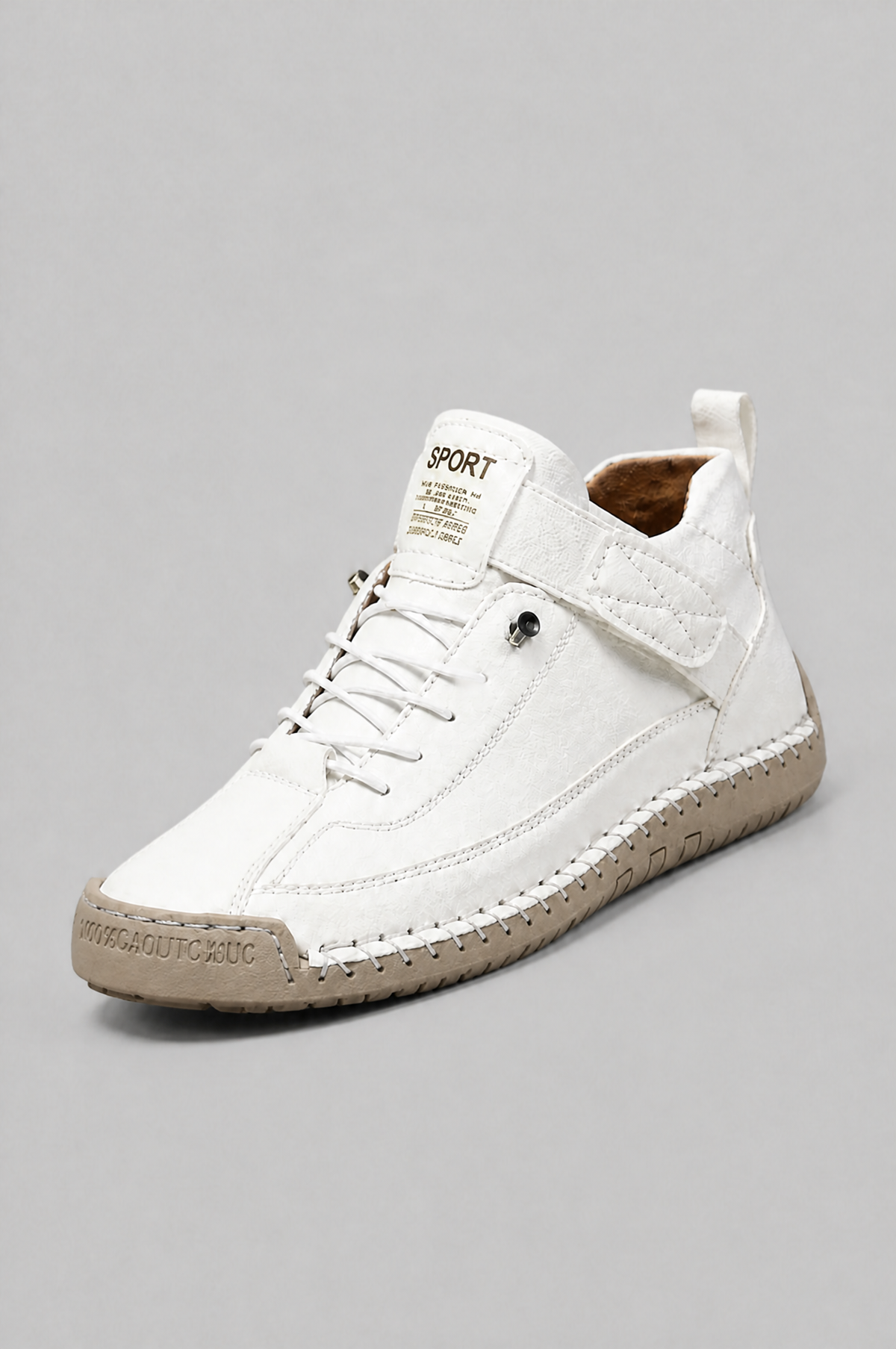 Mid Top Walking Trainers with Stitched Sole Noor Laurent
