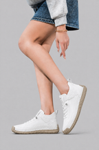 Mid Top Walking Trainers with Stitched Sole Noor Laurent